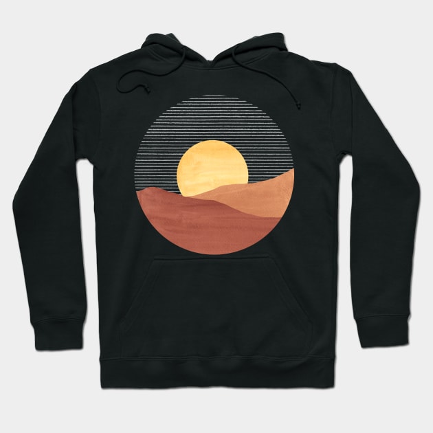 Abstract circle sunset Hoodie by WhalesWay